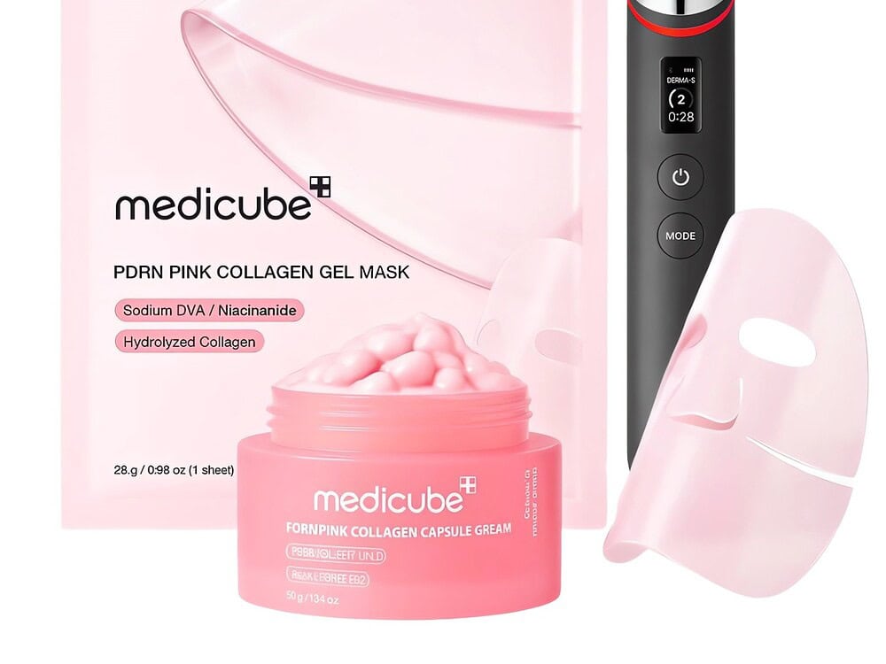 MEDICUBE AGE-R Booster Pro Black + PDRN Collagen Capsule Cream Set