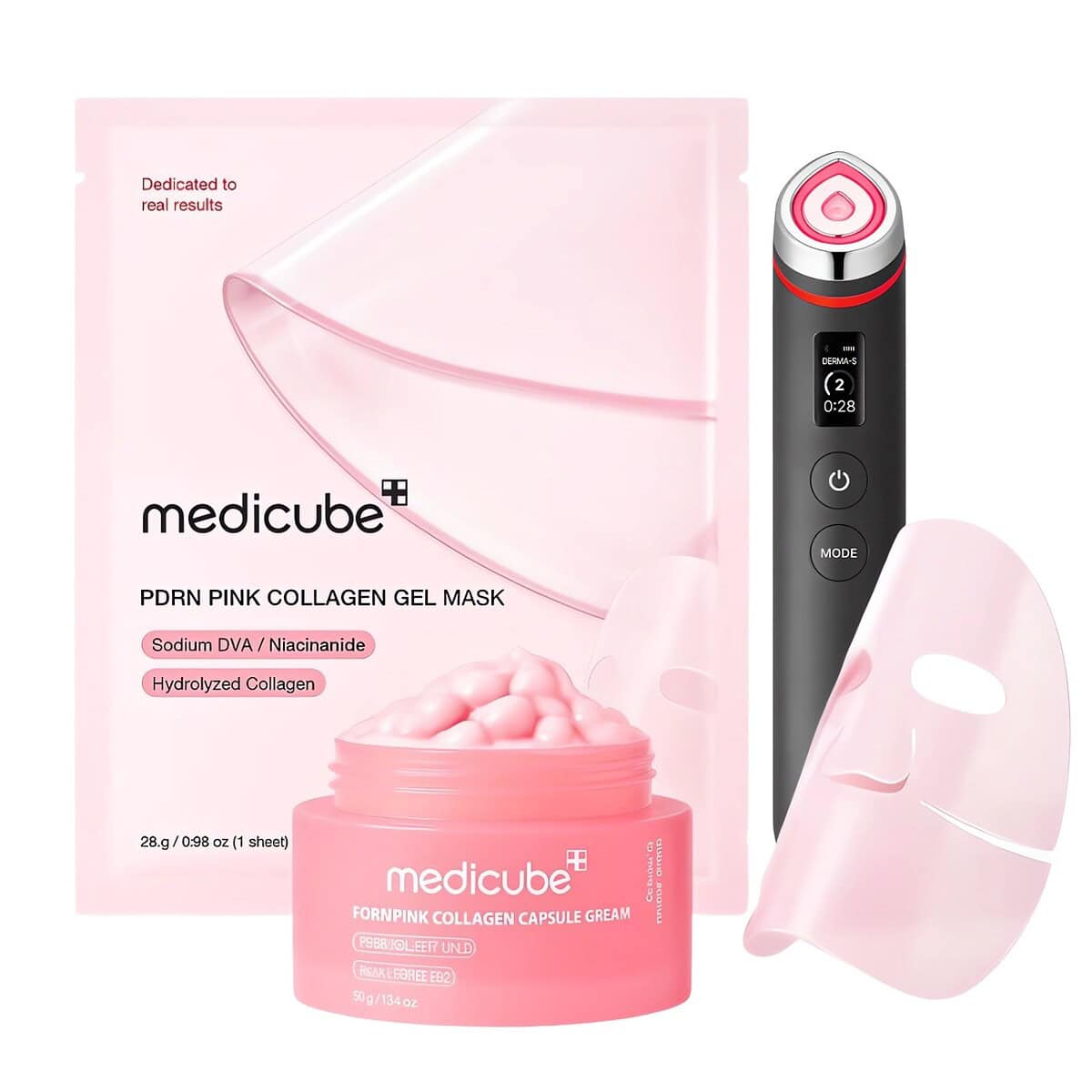 Medicube age-r booster pro black + pdrn collagen capsule cream set